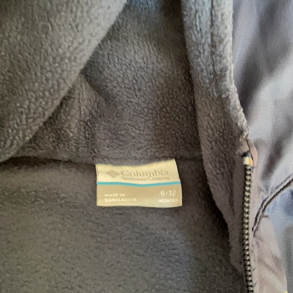 Baby 6-12 month coat jacket Columbia full zip with hood - Picture 4 of 6